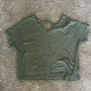 Sage green sweater blouse